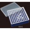 Portoir pour tube PCR 1,5ml 100places avec couvercle, bleu (1)
